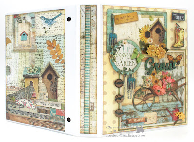 Stamperia Garden Collection Journal, The Funkie Junkie Boutique, Tutorial, Maggi Harding Journal - Garden by Stamperia