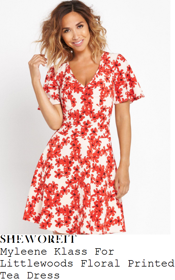 myleene-klass-myleene-klass-for-littlewoods-white-red-and-black-floral-print-short-sleeve-high-waisted-fit-and-flare-tea-dress