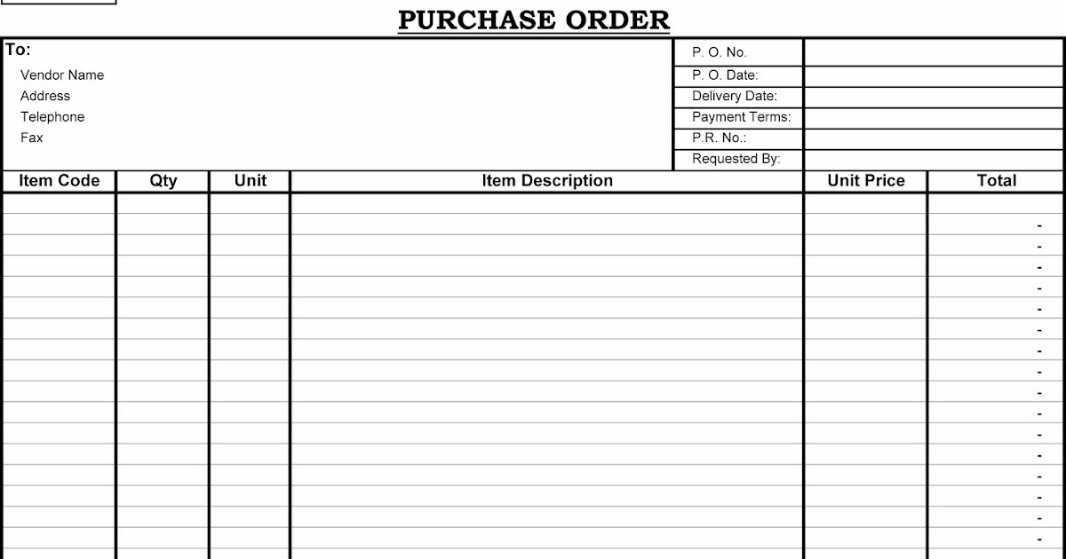Purchasing Blog: Manual Form