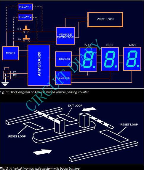 Car Parking Counter Circuit Diagram