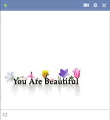 You are beautiful decorated text