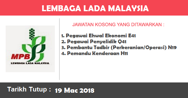 Jawatan Kosong di Lembaga Lada Malaysia Jawatan Kosong di Lembaga Lada Malaysia