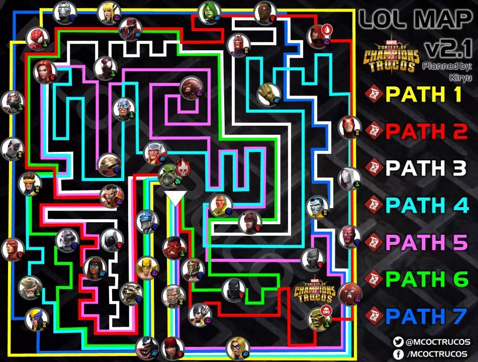 MCOC Labyrinth of Legends (LOL) Map Exploration