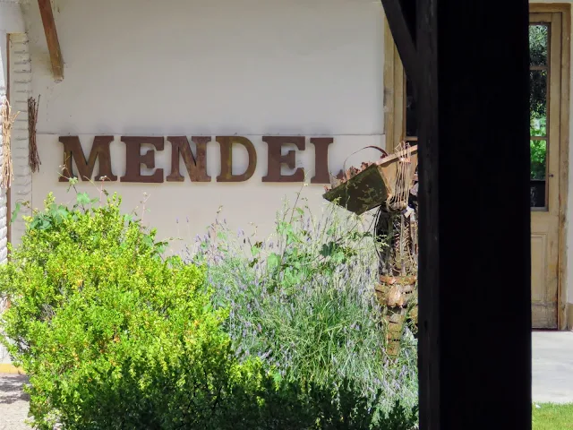 Sign for Mendel winery near Mendoza Argentina