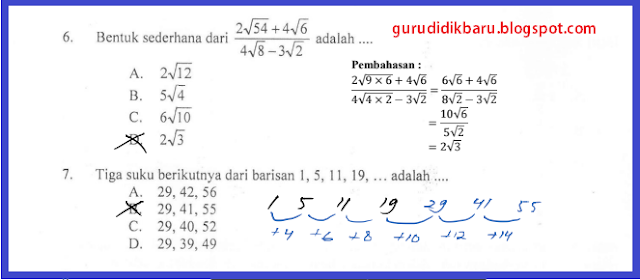 Soal Un Matematika Smp 2019