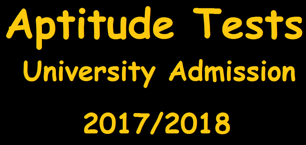 Aptitude Tests for University Admission 2017/2018 