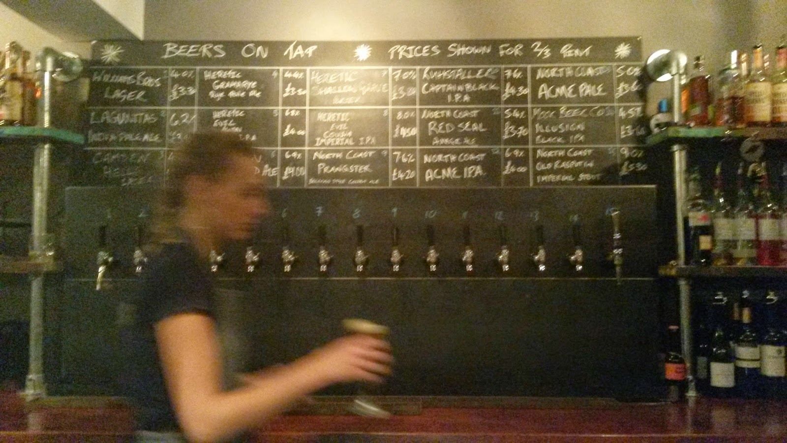 The beer selection at Junkyard, Nottingham makes it well worth a visit