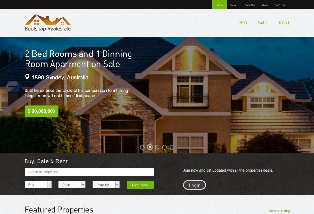 Real estate bootstrap template