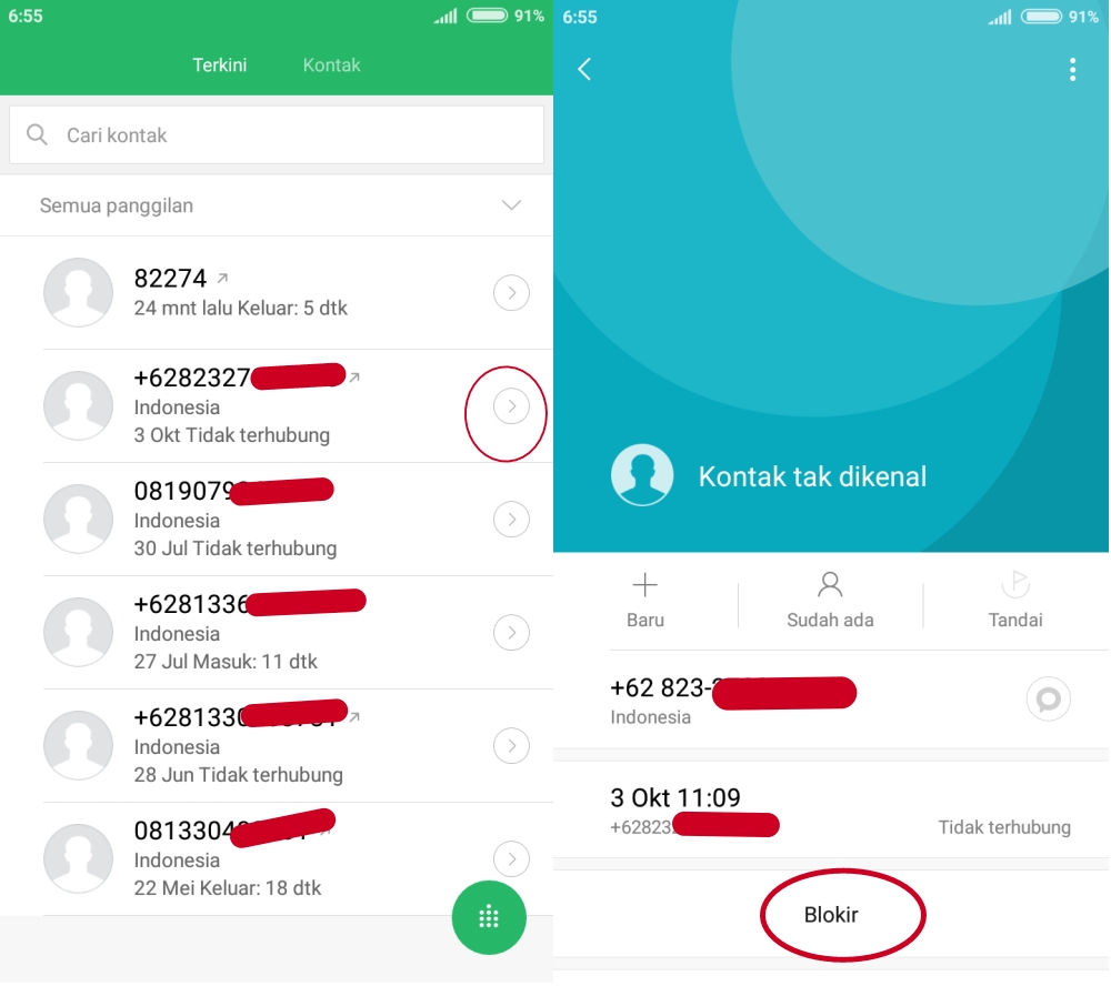 Cara Agar Orang Tidak Bisa Menelpon Kita Cara Blokir Nomor Telepon Di Hp Android