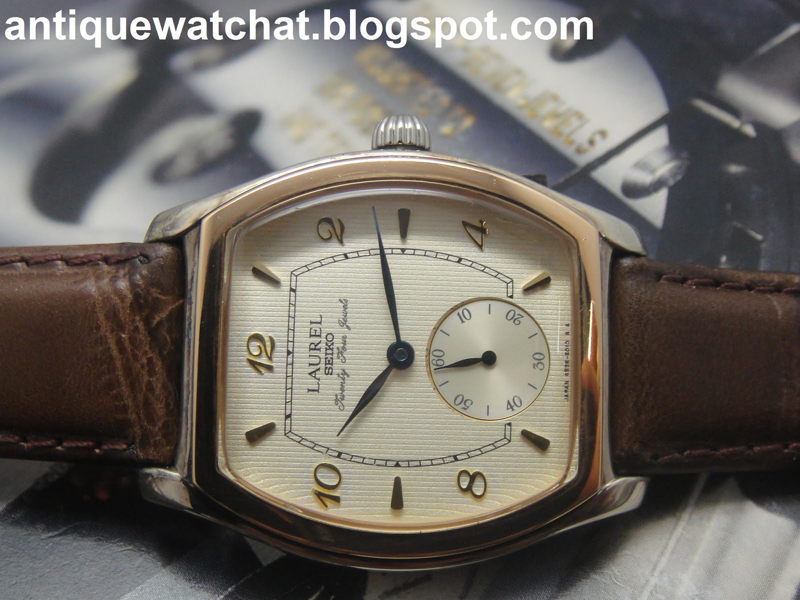 Antique Watch Bar: SEIKO LAUREL MANUAL WINDING 4S28-5010 24 JEWELS LJAK600  JDM100 (SOLD)
