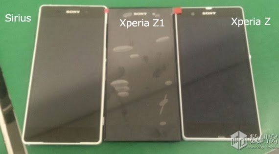 Sony Sirius, Φωτογραφίζεται πλάι στα Xperia Z1 και Xperia Z