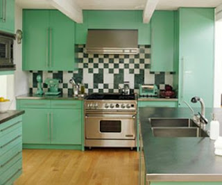 Green Kitchen Cabinets Design Photo