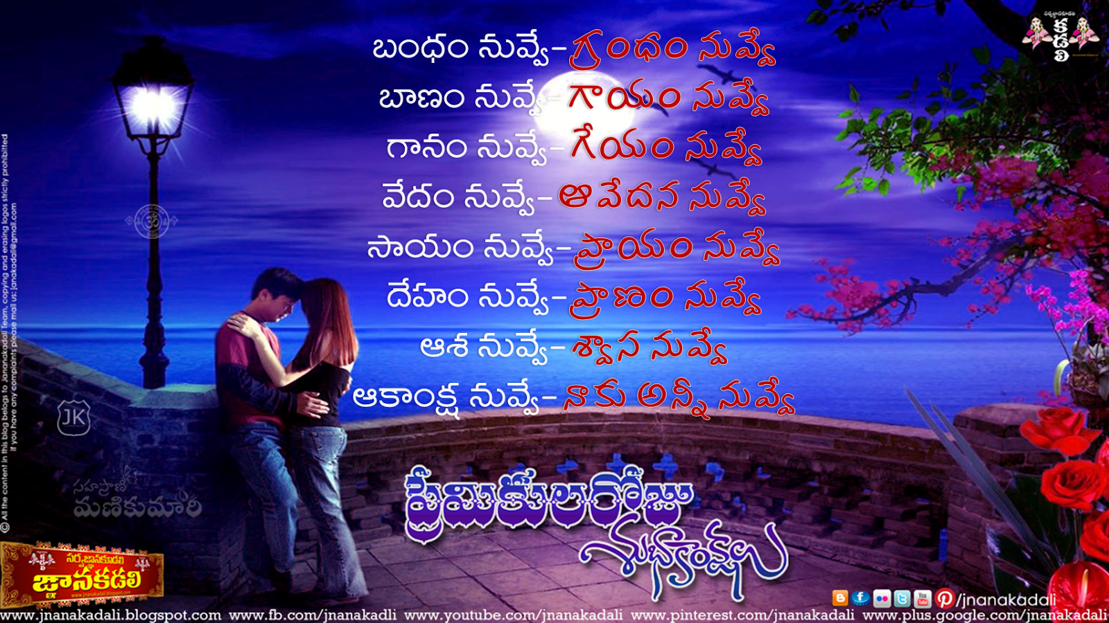 February 14 Valentines Day Beautiful love quotes in telugu | JNANA ...