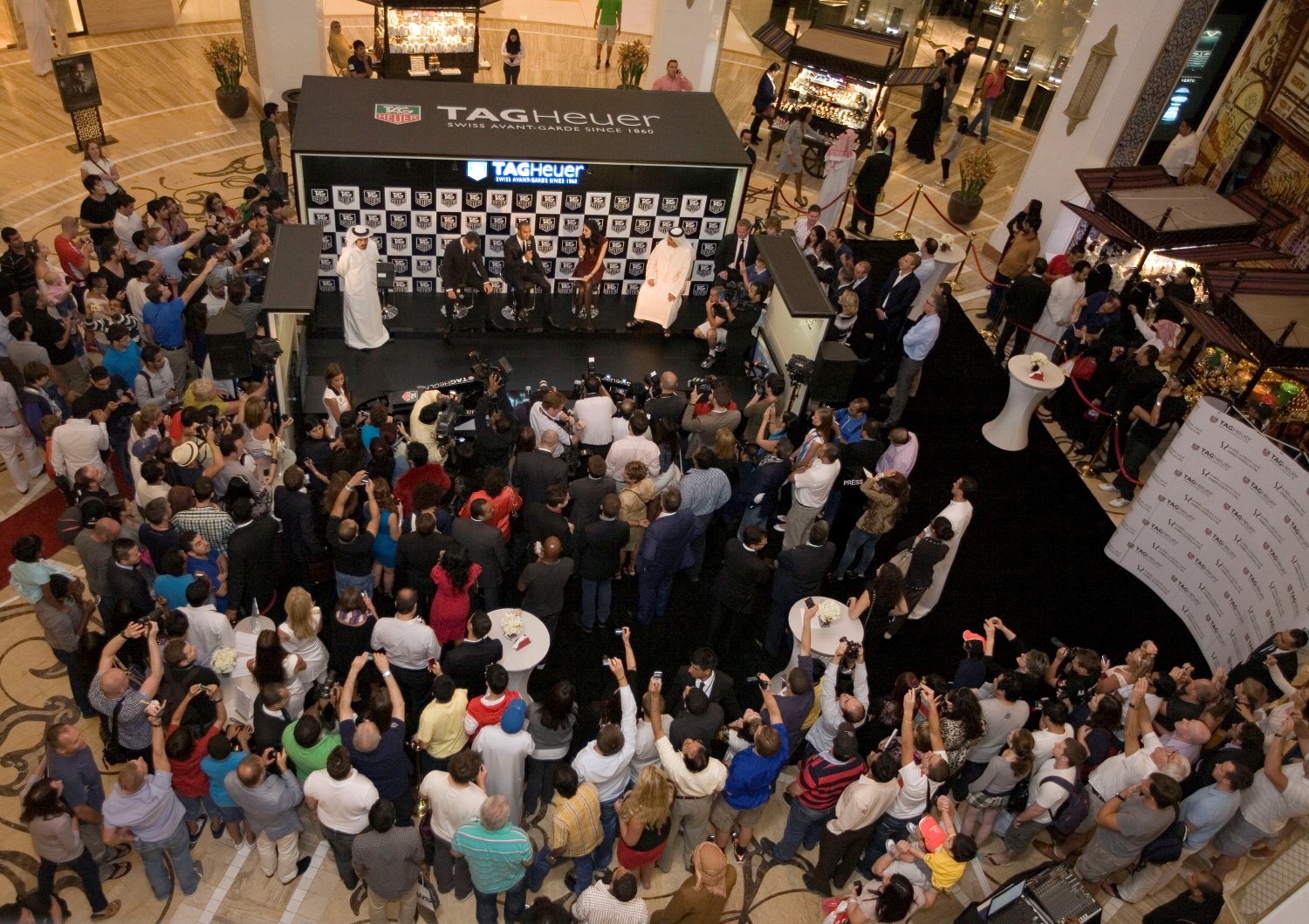 Estação Cronográfica Lewis Hamilton no Dubai Mall, a boutique mais