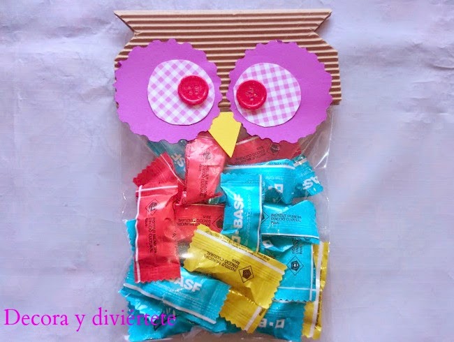 chuches , búhos , bolsas chuches , comuniones , bodas 