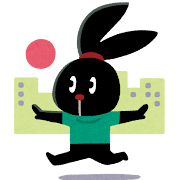 走るぴょこのイラスト