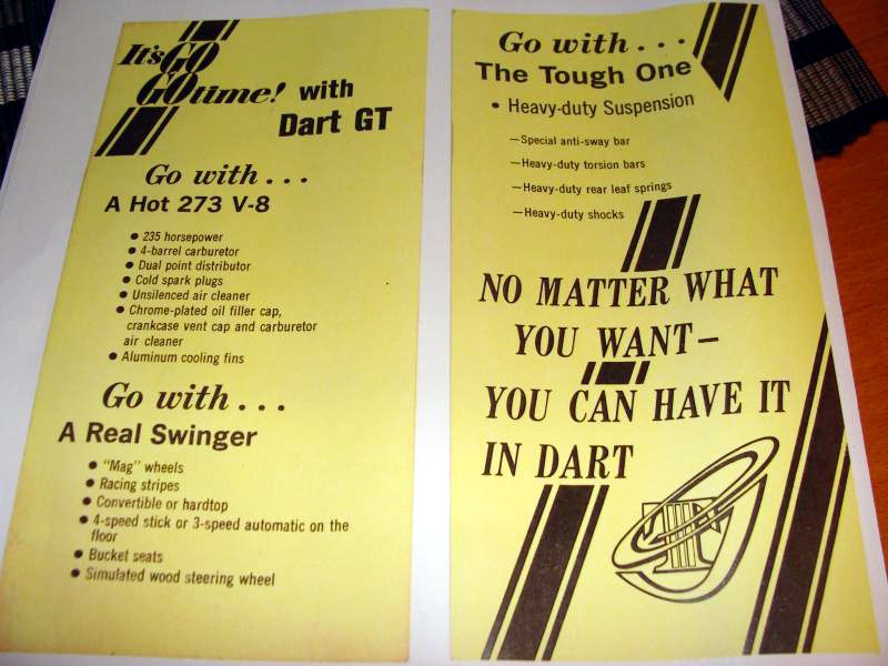 Just A Car Guy March 1965 Dodge launched the Go Go package for the Dart