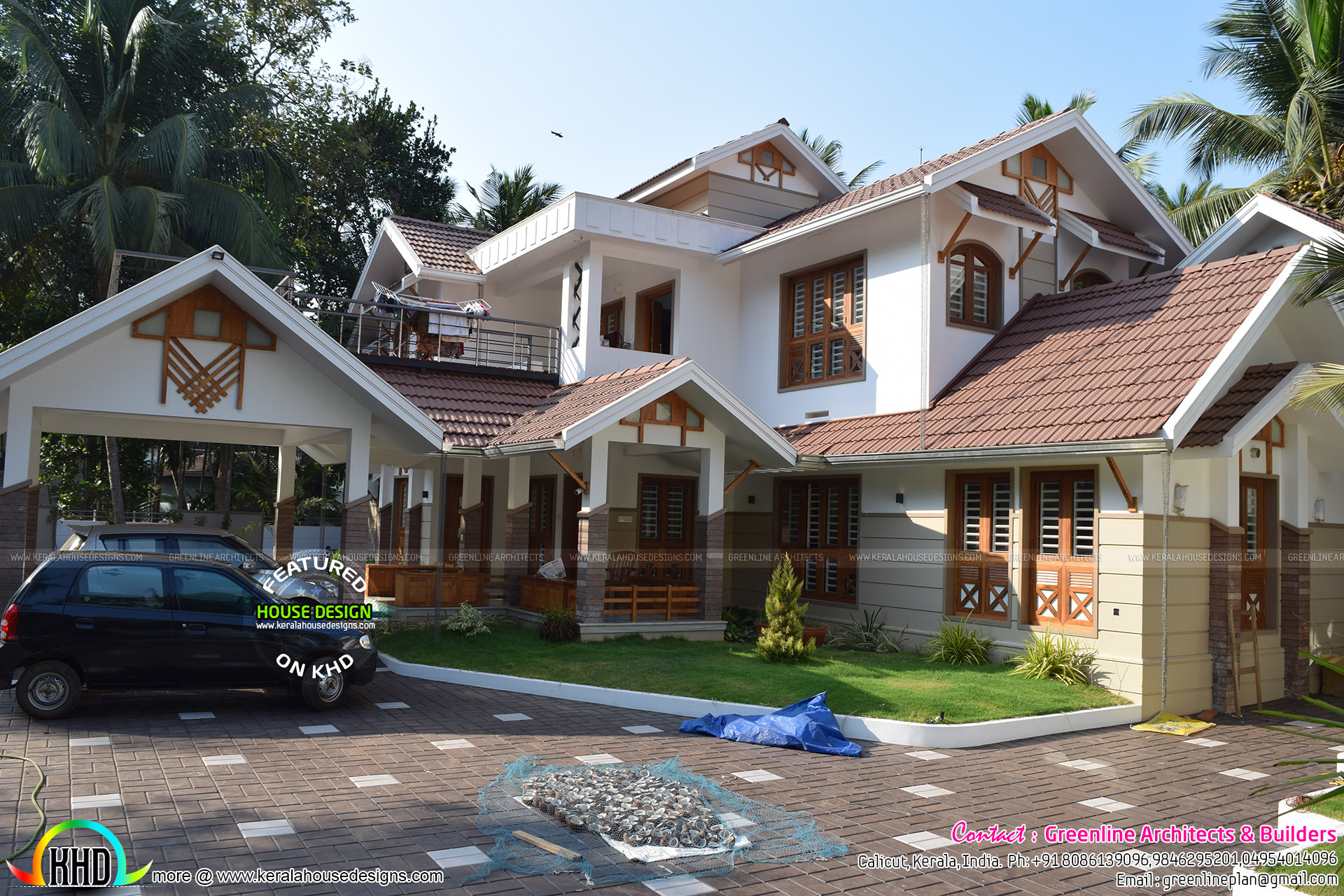 Work finished 5 bedroom house at Calicut Kerala Home Design and Floor