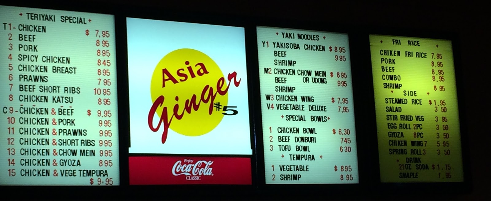 Weyer's lunch? November 2 Asia Ginger Teriyaki 5