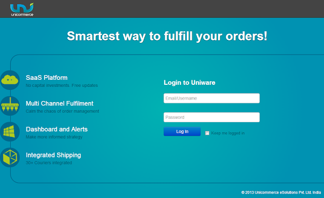 Login interface to Lazada's order fulfillment platform