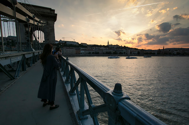 Tramonto dal ponte delle catene-Budapest