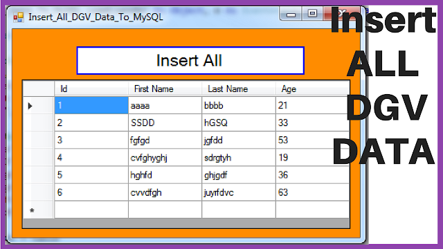 VB.Net Insert All DataGridView Data In MySQL