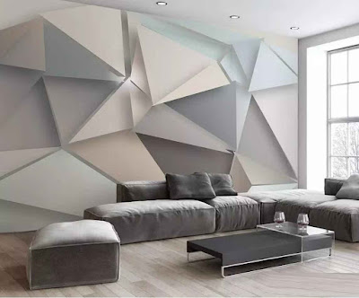 black and white 3D wallpaper designs for living room walls