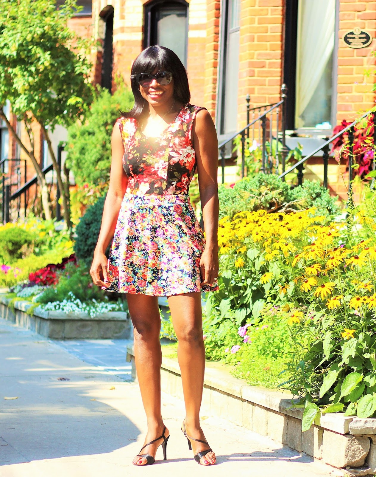 Peplum Top Styled With A Skater Skirt