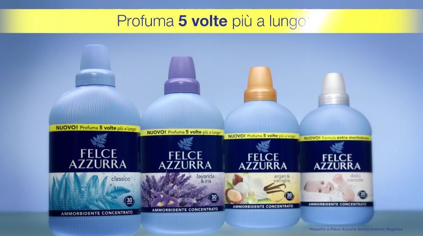 Modella Felce Azzurra pubblicità nuovi ammorbidenti concentrati - Spot Ottobre 2016