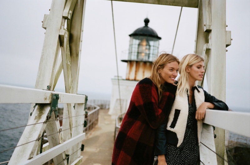 Lucky Brand Holiday 2018 Campaign featuring Martha Hunt and Devon Windsor