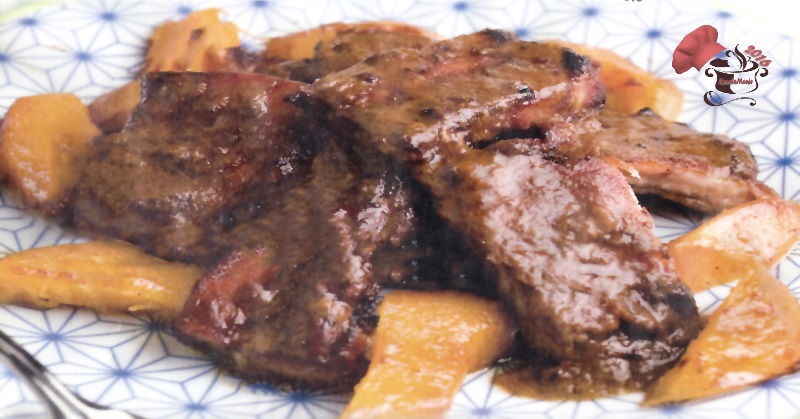 Costilla con Melocotón