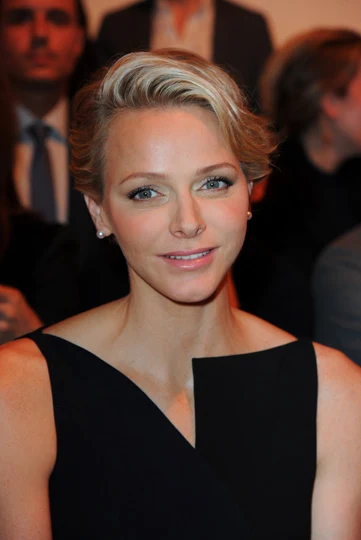 Princess Charlene attended Akris Fashion show at Grand Palais in Paris