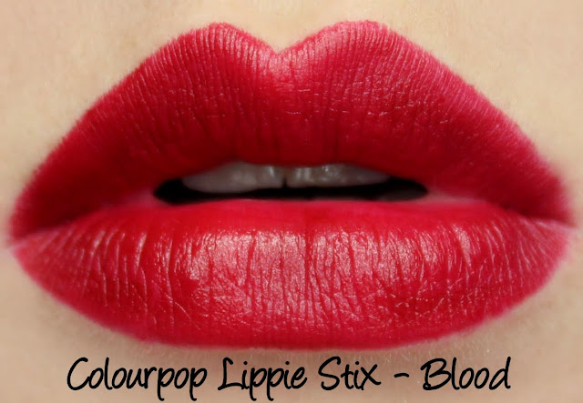 ColourPop Lippie Stix - Blood Swatches & Review