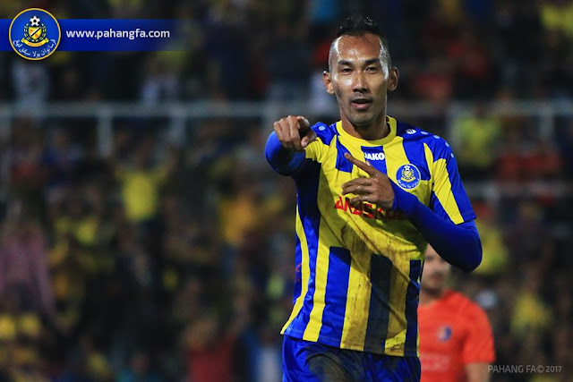 Mohd Afif Amiruddin sumbang gol pertama Pahang vs PKNS semalam
