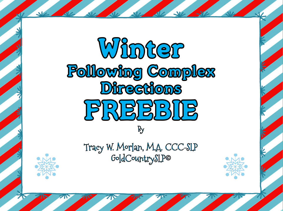 HearSayLW Following Winter Themed Directions Game Freebie