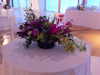 Wedding centerpieces at the PAFA by Stein Your Florist Co.