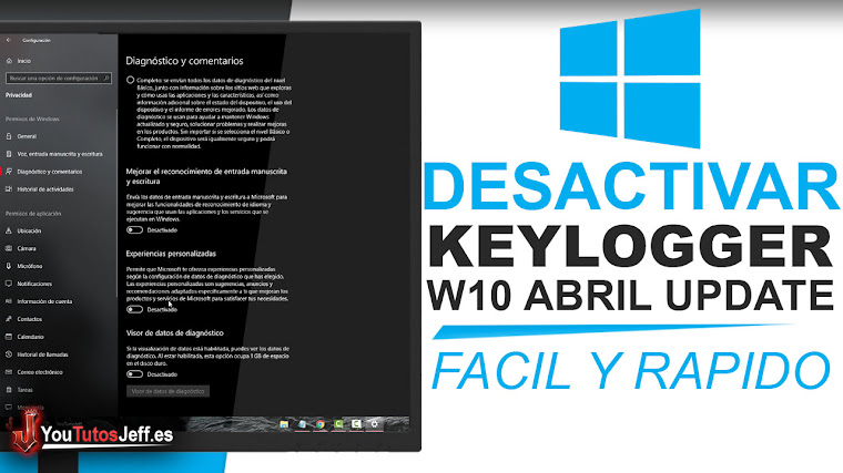 Como Desactivar el Keylogger de Windows 10 Abril Update - Fácil y Rápido