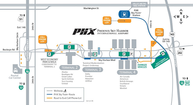 Plan de l'aéroport de Phoenix - Arizona