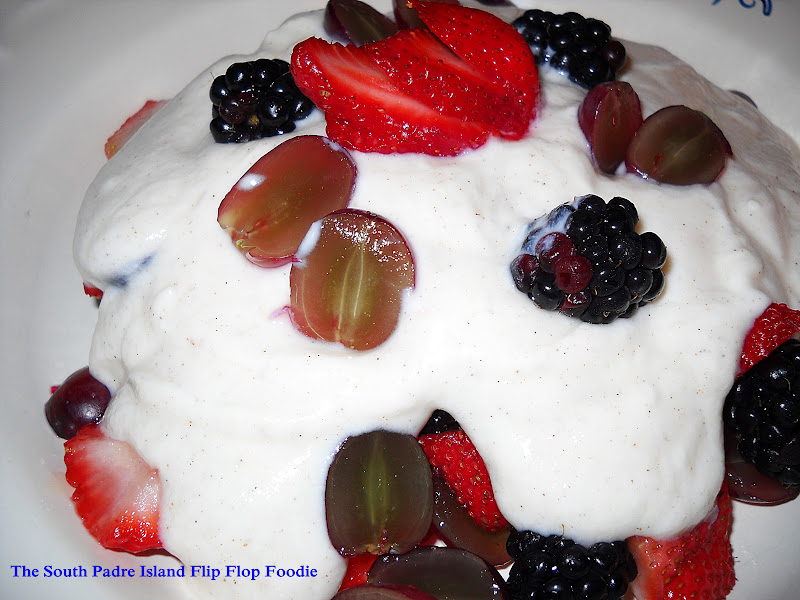 The South Padre Island Flip Flop Foodie Fresh Fruit with Greek Yogurt