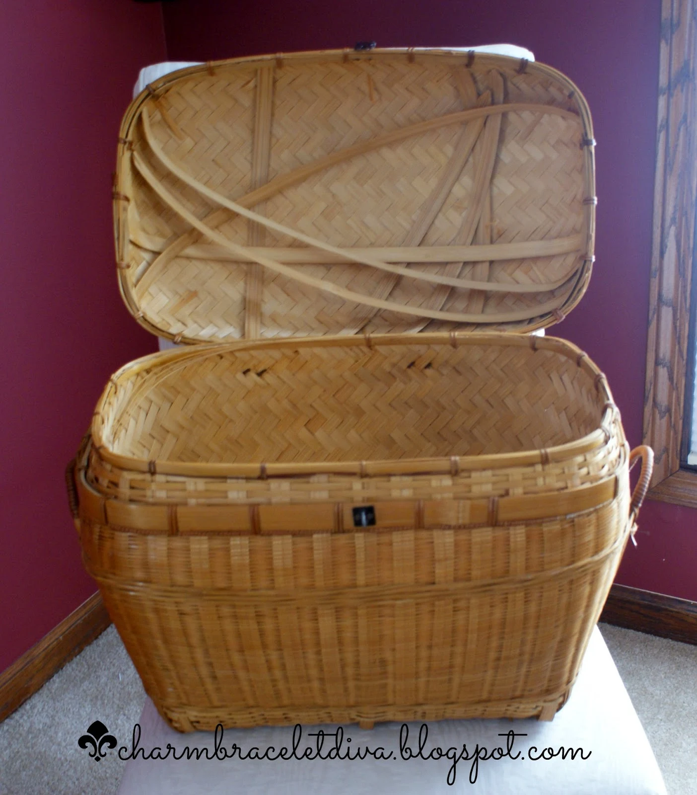 thrifted lidded basket