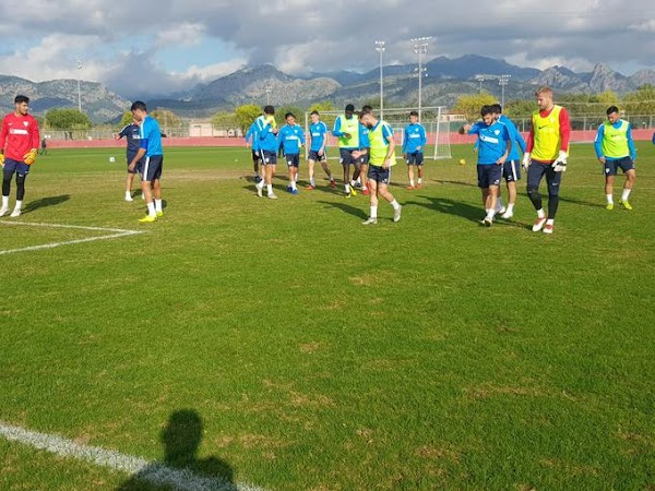 Málaga, último entrenamientos antes de medirse al Mallorca