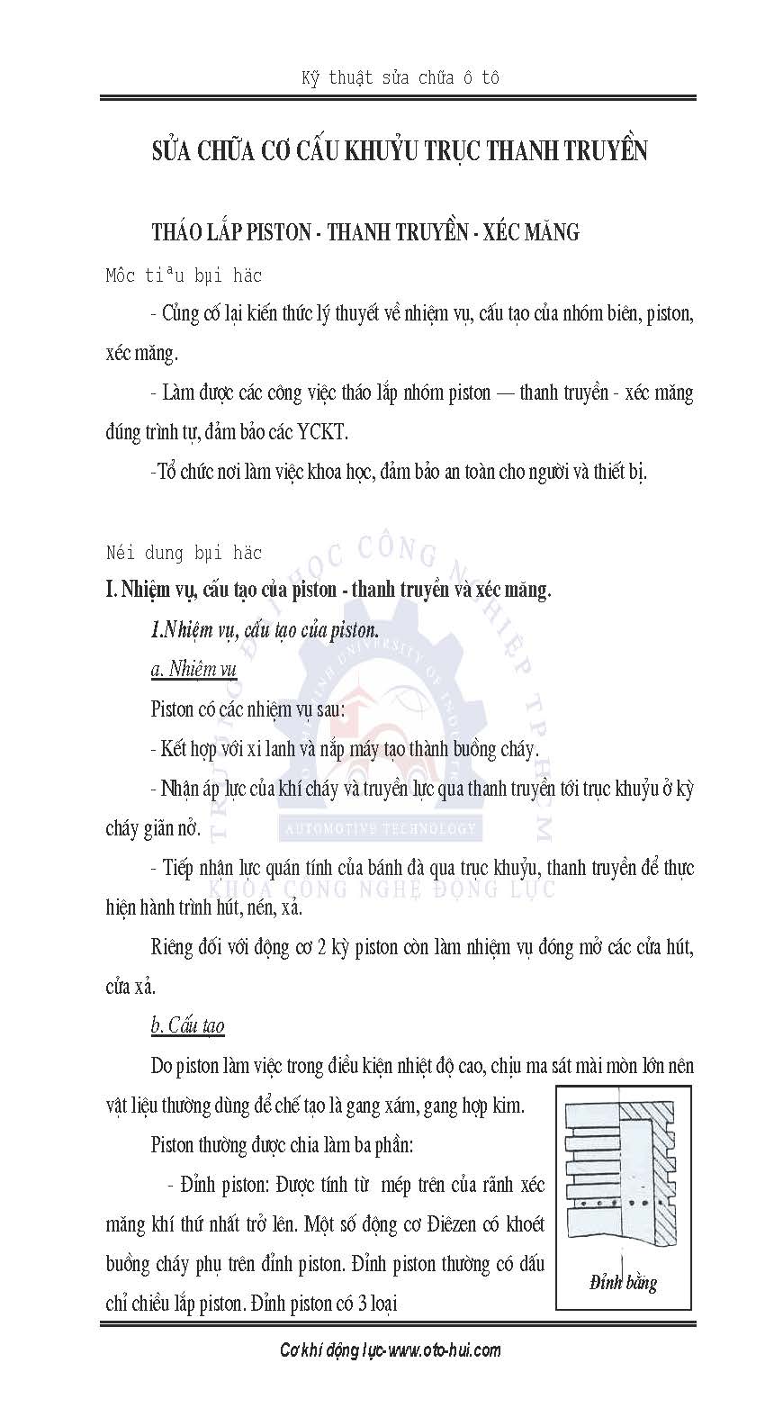 Mô hình phần tử hữu hạn cơ cấu trục khuỷu thanh truyền động cơ