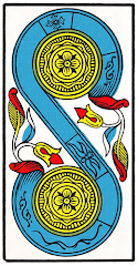 Deux de deniers, tarot de Marseille