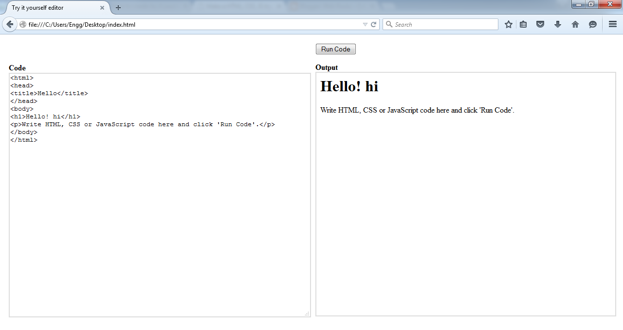 Web Rocks: Make a HTML, CSS, JS try it yourself editor.