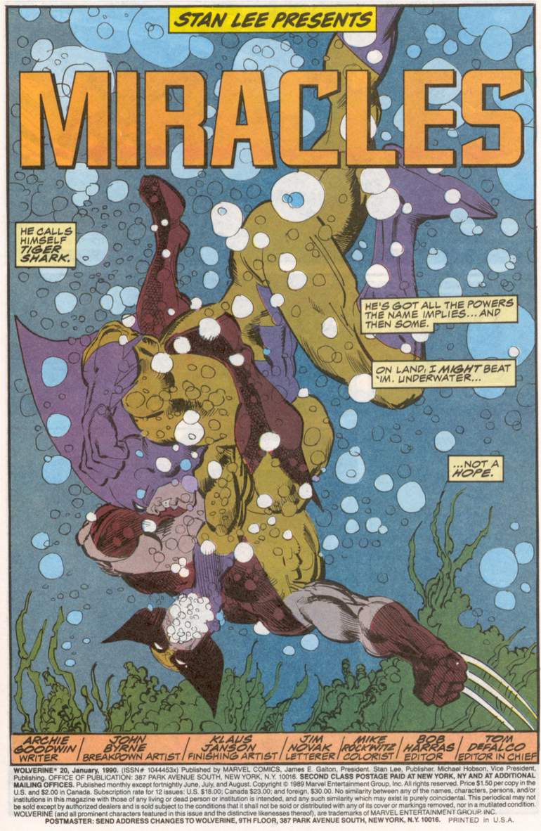 Read online Wolverine (1988) comic -  Issue #20 - 2