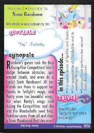 My Little Pony Sonic Rainboom Series 3 Trading Card
