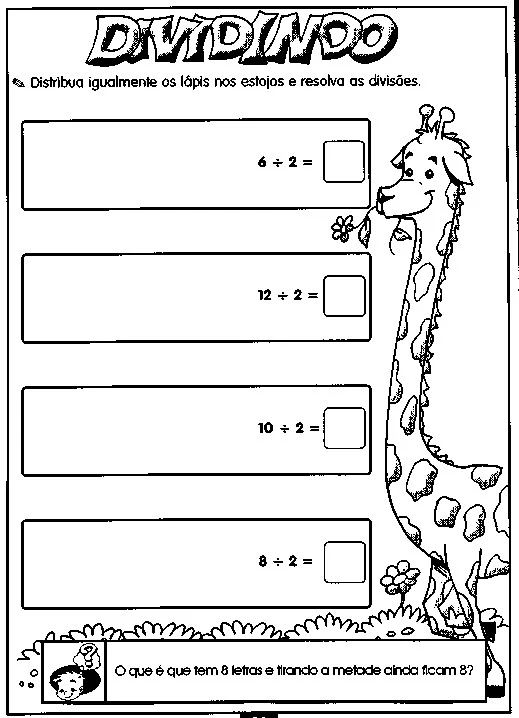 exercicios de divisão matematica