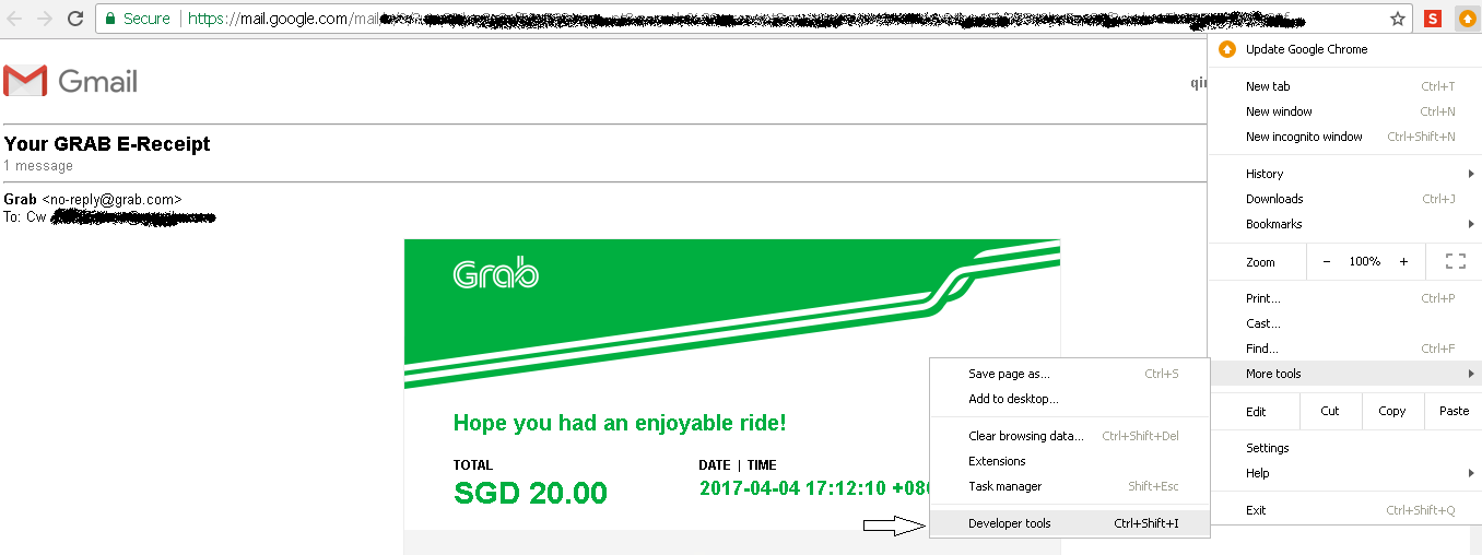 fenderTech How to print Gmail email without header information