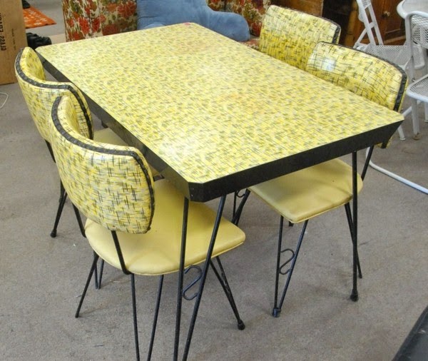 Particularly striking vintage tables!