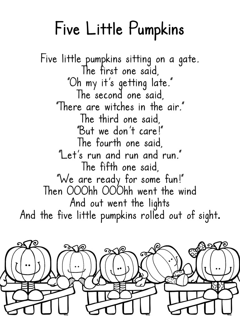 Five Little Pumpkins Freebie Virginia Is For Teachers